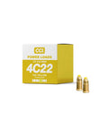 Blank Power Loads For.22 Caliber Dummy Launcher 100-Load Pack Yellow box with two rounds standing