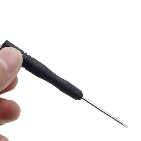 Go Hard On Tiny Fixes With This Dope Little 50 Pack Micro Flat Head Screwdriver Kit 85Mm Slotted Tool with matte black grip.