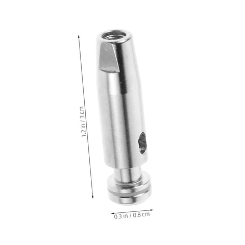 Stainless Steel Fencing Tip Replacement Head For Epee And Sabre Practice Gear Upgrade, shown in silver with dimensions labeled.
