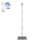Updated Lawn Leveling Rake With Roller 17 Inch By 10 Inch Stainless Steel Lawn Leveler With 63 Point Four Inch Adjustable Handle