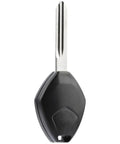 Front view of Uncut Blank Key Blade Case Shell With Button Pad For 2007 2012 Mitsubishi Eclipse Lancer Galant Keyless Entry Remote Replacement