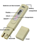 3 In 1 TDS EC Temperature Water Tester With Backlit LCD And Auto Lock 0 To 9999 PPM Range Pro Grade Water Quality Meter parts labeled