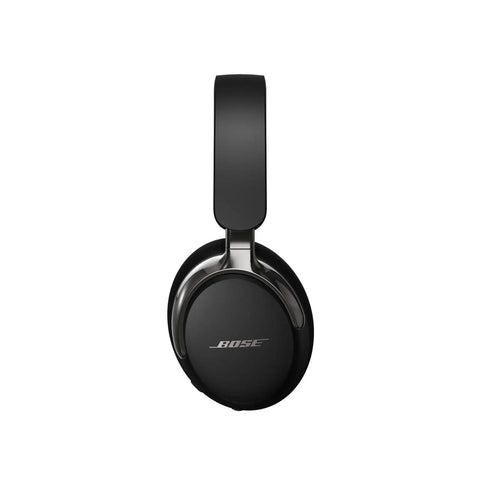 Side view of QuietComfort Ultra Bluetooth Headphones Second Gen With Spatial Audio And Wireless Over Ear Noise Cancelling Mic, Black.