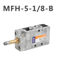 Get Your Hands On This Badass MfH5 Solenoid Valve With 24 Or 220 Volt Power Options Perfect For Pneumatic Systems And Heavy Duty Jobs Making Your Setup Rockin Smooth, showing a metal solenoid valve.