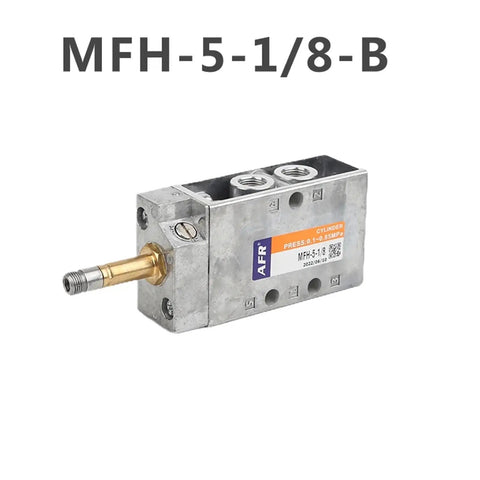 Get Your Hands On This Badass MfH5 Solenoid Valve With 24 Or 220 Volt Power Options Perfect For Pneumatic Systems And Heavy Duty Jobs Making Your Setup Rockin Smooth, showing a metal solenoid valve.