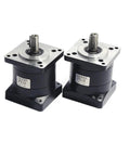Rock Solid Nema 34 Planetary Gear Reducer Unit High Precision Low Noise Stepper Motor Drive Gearbox, twin units with metal casing.