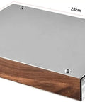 Big League Stainless Steel Espresso Knock Box With A Roomy Detachable Drawer And Integrated Tamping Station, 28cm x 20.3cm.