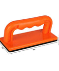 Safety Orange Oblique Push Block For Table Saws And Router Tables Featuring Steady Grip And Non Slip Base. 6x3 inch solid build.