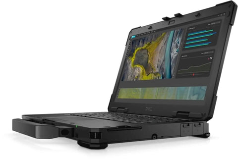 Built Tough 14 Inch Laptop Packin Intel Core I5 With 16 Gigabytes Ram And 256 Gigabyte SSD Runs Windows 11 Pro Real Smooth For Your Daily Hustle side view showing sleek rugged design and screen detail.