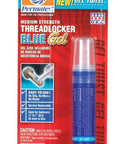 Packaging of Blue Thread Locker Gel For Automotive Fasteners That Prevents Loosening From Vibration Water Resistant Formula, 10g
