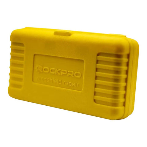 Yellow case for DIY Windshield Repair Kit for Cars and Trucks Fast Easy Fix for Chips Cracks Bullseyes Stars and Combo Breaks with Pro Grade Resin System Restores Clarity Strength and Visibility in Minutes.