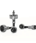 Heavy Duty Rock Solid HSS Hole Saw Drill Bits Set Tough As Nails Workhorse Cutter For Wood Metal Aluminum Plastic No Drama, five drill bits.