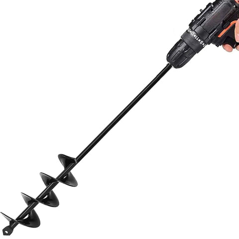 Heavy Duty Garden Auger Drill Bit 14.6 Inch Long No Fuss Tool For Quick Planting Bulbs Flowers And Bedding Plants