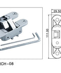 Stainless Steel Folding Door Invisible Hinge 180 Degree Casement Adjustable Hidden Cross Hinge For Household Connection Hardware with screws