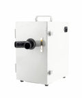 Heavy Duty 550W Dental Lab Dust Extractor With Digital Control Panel And Twin Impeller Pump showing front view and suction hose.