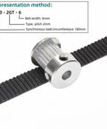 GT2 Timing Belt For Precise Motion And Power Transfer Perimeter 144 To 190mm Width 6mm 10mm 15mm 2mm Tooth