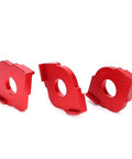 Heavy Duty Aluminum Router Template Jig And Precision Radius Corner Locator With Half Fillet Measuring Set Spanning R10 Through R35 Sizes for R16 R30 R35 red radius templates