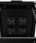 Heavy Duty 22U Server Rack Cabinet Knockout Steel Design showing four fast fans and top shelf for network gear cooling.