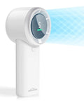 Portable Handheld Turbo Fan With USB Rechargeable Battery, 10 Hour Run Time, Super Fast 8.5 Meters Per Second Wind, White