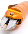 Close-up of Beastly Pneumatic Wire Cutter Nipper for Heavy Duty Metal Wire Mesh and Cable Cuts with replaceable S7P blades.