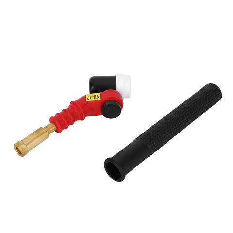 Air Cooled Welding Torch Head With Flexible Neck For Multi Angle Welding, Lightweight, One Hand Operation in red and black