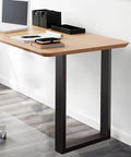 28 Inch Square Table Legs Set Black Industrial Bench Style Custom Furniture Leg Kit With Two Legs Includes Mounting Plates Adjustable Feet And All Hardware For Easy Assembly supporting modern desk