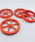 Red aluminum hand twist nuts for 3D Printer Bed Leveling Kit With Aluminum Hand Twist Nuts And Silicone Bed Spacers For No Fuss Easy Calibration