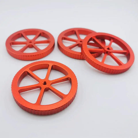 Red aluminum hand twist nuts for 3D Printer Bed Leveling Kit With Aluminum Hand Twist Nuts And Silicone Bed Spacers For No Fuss Easy Calibration