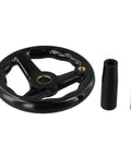 Three Spoke Handwheel With Revolving Handle For Milling Machines And Lathes, Adjustable Black Hand Wheel Fits 125 160 200 Mm Diameters