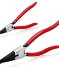 2 Piece Lock Ring Pliers Set Flat Nose For Removing And Installing Gearshift Locking Rings Circlip Pliers With Angle Tips