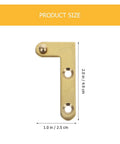 4 Sets Copper Hinges With 360 Degree Pivot Hidden Door Hardware shown in 1x2 inch size, brass color, for wood and aluminum doors