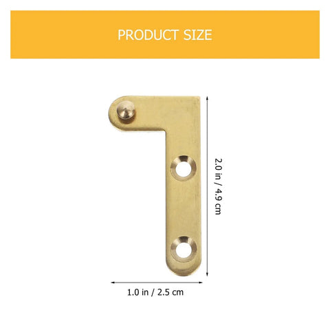 4 Sets Copper Hinges With 360 Degree Pivot Hidden Door Hardware shown in 1x2 inch size, brass color, for wood and aluminum doors