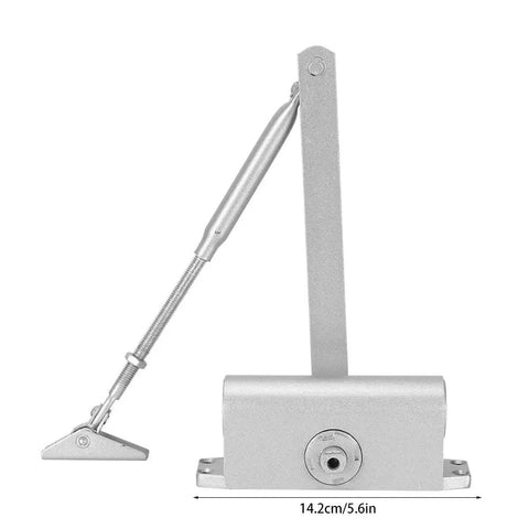 Adjustable Automatic Door Closer With 90 Degree Positioning And Hydraulic Mechanism Dual Speed Control Telescopic Arm Durable