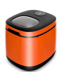 Portable Countertop Ice Maker Machine Rapid Six Minute Freeze Boosts Weekend Crews With Forty Four Pounds Daily Compact Electric Ice Cube Builder in orange color.