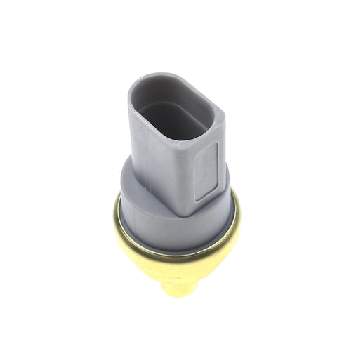 Front view of A-Premium engine coolant temperature sensor with gray plastic connector and brass base