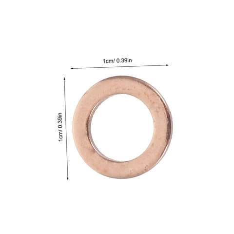 Must Have Go To 20 Piece Flat Copper Washer Kit For Automotive And Plumbing, High Precision Sealing Gaskets For Oil Drain Plug And Hydraulic Fittings, Copper Washers For Leak Free Performance And Quick Heat Dissipation, 1cm washer