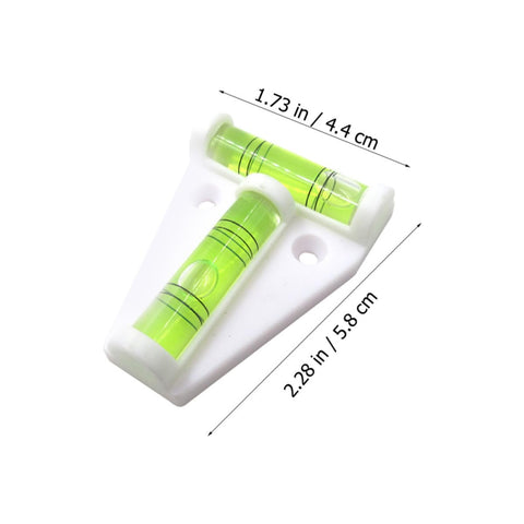 Compact T Shape Bubble Level Tool For Precise Cross Checking In Appliances And Machines with dimensions shown