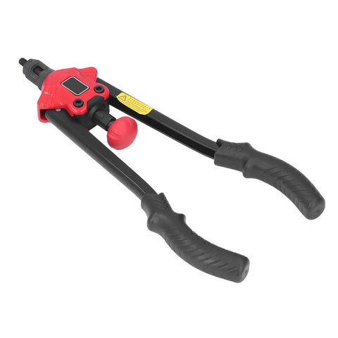 Rivet Nut Gun Kit For M3 To M12 Sizes, High Carbon Steel Hand Riveting Pliers with red and black durable handle