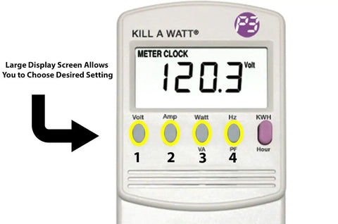 Electricity Usage Monitor With Big LCD Display Four Settings For Day Week Month And Year Power Tracking Easy Readout