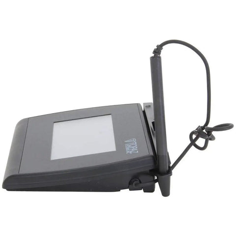 Top Shelf Renewed 4X3 LCD Signature Capture Pad featuring crisp backlit screen and stylus for smooth signing.