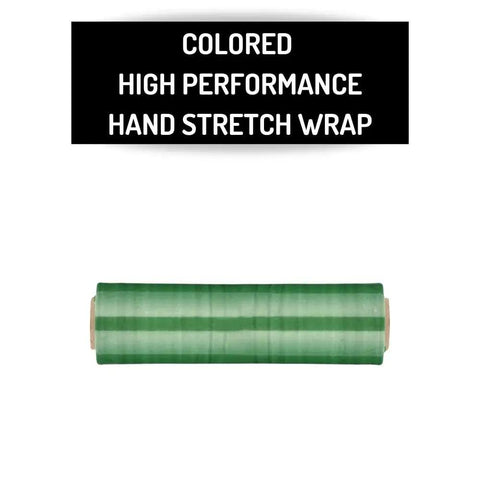 Heavy Duty Dark Green Stretch Wrap, 8 Rolls Of 18 By 1500 Feet, 63 Gauge Industrial Plastic Film With Insane Cling For Moving And Packing, Self Adhering Shrink Roll That Holds Lock Tight roll on a white background.