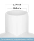 Close-up of 3/4-Inch PVC Three-Way Connectors showing dimensions for DIY projects