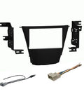 Double DIN Stereo Dash Kit With Wire Harness And Antenna Adapter For Acura MDX 2007 2013 No Factory Nav Plug And Play Installation Black Finish