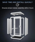 Mobile Office Pod Soundproof Work Booth Modular Privacy Cubicle Ultimate Quiet Refuge For Daily Grind showing parts for quick assembly.