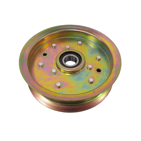 Premium 42 Inch Deck Kit Slick Replacement Set For Lawn Riders featuring a durable belt pulley for precise lawn mower operation.