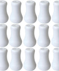 White Plastic Cord Tassel Knob Drops Pack Of 20 For Window Blinds And Roman Shades Easy DIY End Caps For Curtain Drawstrings Tassels Snow White Color One Inch By Five Eighths Inch Fits Two Point Five Millimeter DIY Curtain Craft Projects, pack of 20