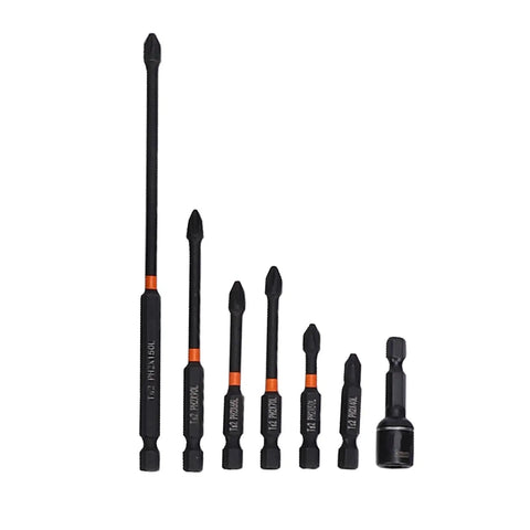 Heavy Duty Badass Cordless Drill Set Featuring Brushless Motor And Three Variable Speed Settings Knockout Torque For Tackling Any Home Reno And Diy Task Us Plug Included - assorted drill bits with varying lengths and sizes.