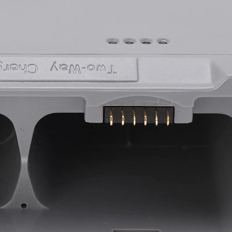 Close-up of Two Way Battery Charging Hub For MINI 2 SE Drones, Dual Battery Charger, gold connectors visible