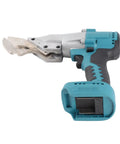Cordless Electric Metal Shear With 360 Degree Rotating Head, lightweight power tool with sharp metal blades for cutting.