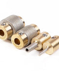 Buenoarte 4-piece diamond grinder bit set with brass-core heads for stained glass